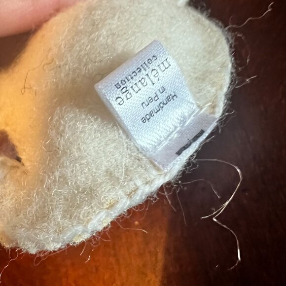 Handmade Melange Collection Wool Felt Ghost Ornament hand made fair trade - Picture 6 of 6